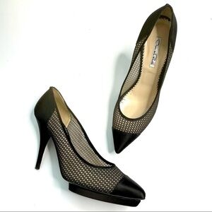 Oscar de la Renta Black Platform Pointy High Heels